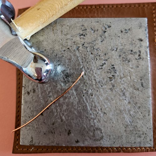 Margot Potter's Falloween Bracelet  - , Contemporary Wire Jewelry, Dapping, Dapping Jewelry, Findings, Clasps, Components, Wire Wrapping, Wrapping, Wire Wrapping Jewelry, Make sure the flattened end    